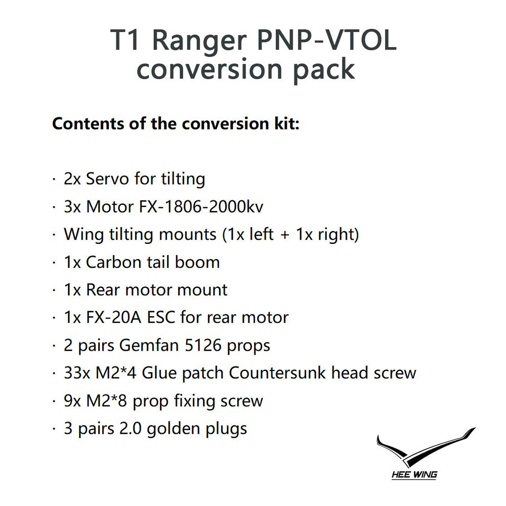 HEEWING/HEE WING T1 레인저 PNP VT - Drone Kit Vtol 리뷰 및 가격